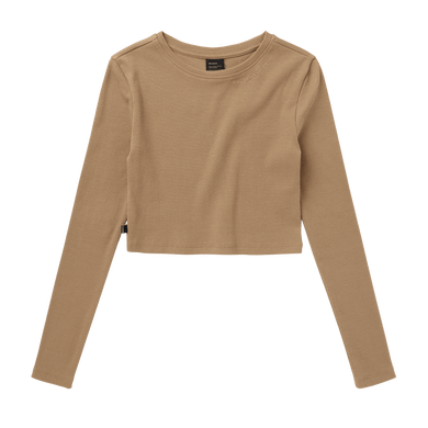 Glow Crop Tee Women - Slate Brown - 2025