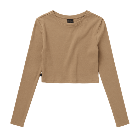 Glow Crop Tee Women - Slate Brown - 2025