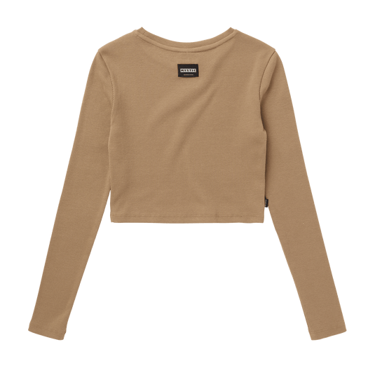 Glow Crop Tee Women - Slate Brown - 2025