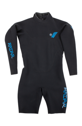 Long Sleeve Shorty - 2MM - Back Zip - Black - 2025