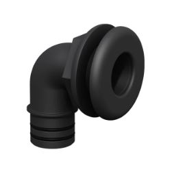 Flow-Rite Elbow 90 degree Thru Hull Fittings - Barbed end - S1004 - 2027