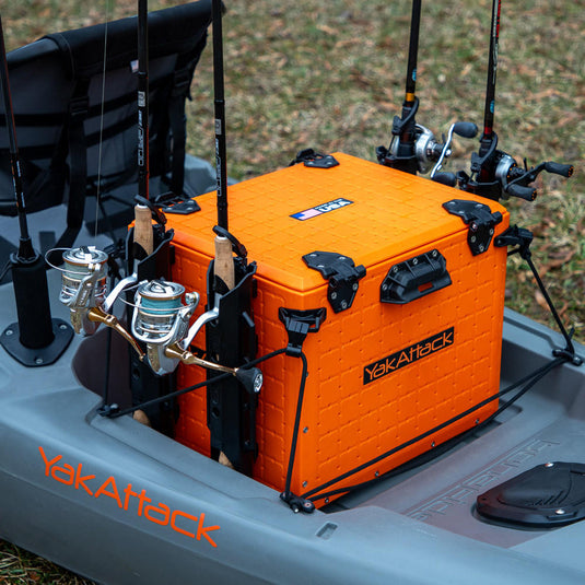 YakAttack - BlackPak Pro Kayak Fishing Crate - 13x 16 YakAttack Orange