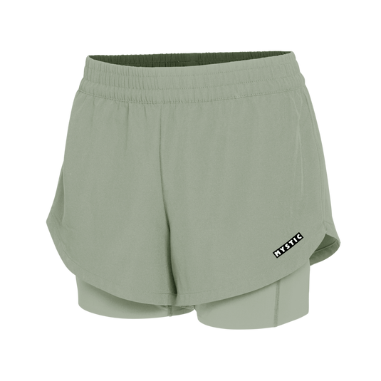 Ida Lined Sport Shorts Women - Sage Green - 2027