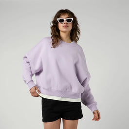 Dropped Shoulder Crew Sweat Women - Lilac - 2025