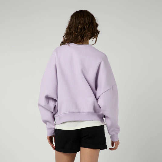 Dropped Shoulder Crew Sweat Women - Lilac - 2025
