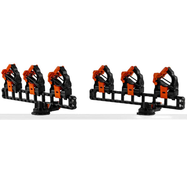 Load image into Gallery viewer, YakAttack - SideStage Rod Rack includes 6 Flipgrips, 2 ClickTrac Rails, Simple Track Mount
