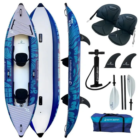 Duo 340 Package - 2 Person HDDS Kayak - 2x Paddles, Pump, Seats & Bag