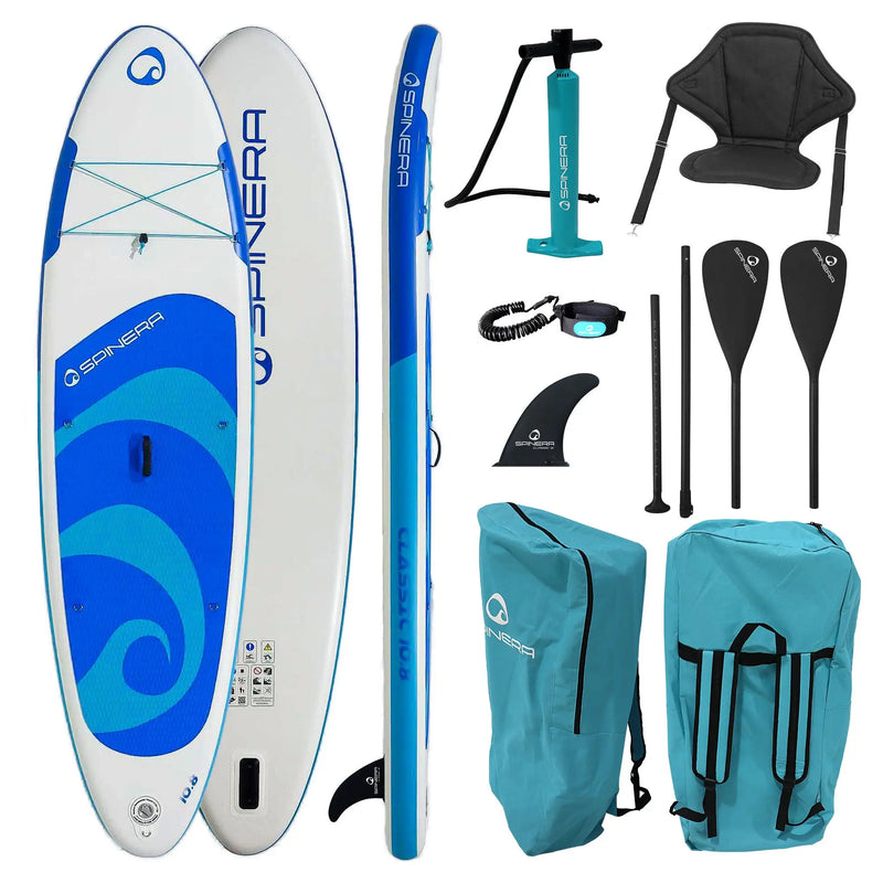 Load image into Gallery viewer, Classic iSUP HDDS - w/ Kayak Seat, ALU Paddle, Leash, Pump &amp; Bag - 10ft8 - Blue
