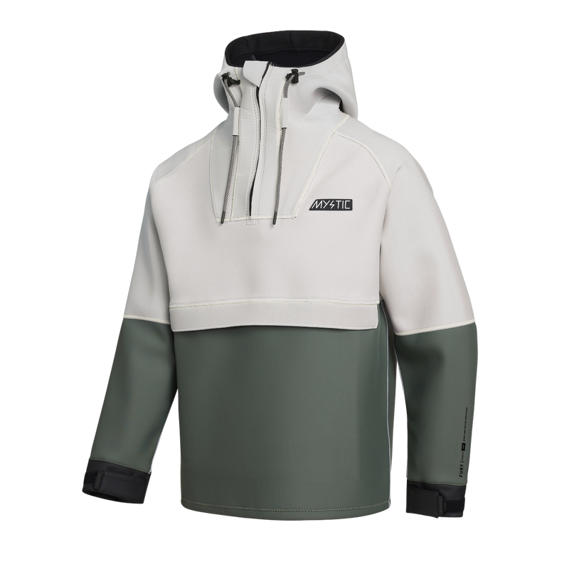 Load image into Gallery viewer, Fury Neoprene Hoodie 3/2mm - Green - 2025
