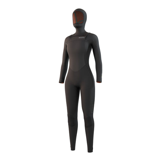 Gem Hooded Fullsuit 6/4/3mm Front Zip - Black - 2025