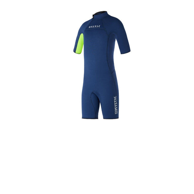 Load image into Gallery viewer, Star 3/2mm Shorty Back Zip Junior - Navy/Lime - 2024
