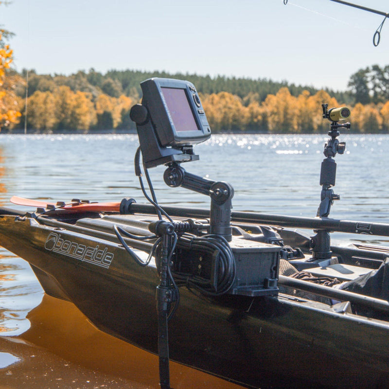 Load image into Gallery viewer, Rectangular Fish Finder Mount with Track Mounted LockNLoad Mounting System YakAttack
