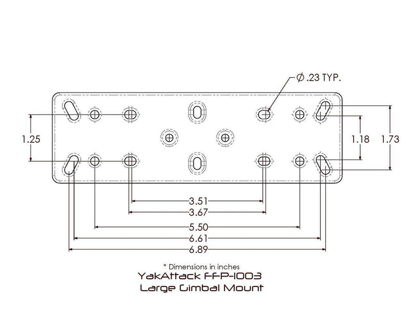 Load image into Gallery viewer, Rectangular Fish Finder Mount with Track Mounted LockNLoad Mounting System YakAttack
