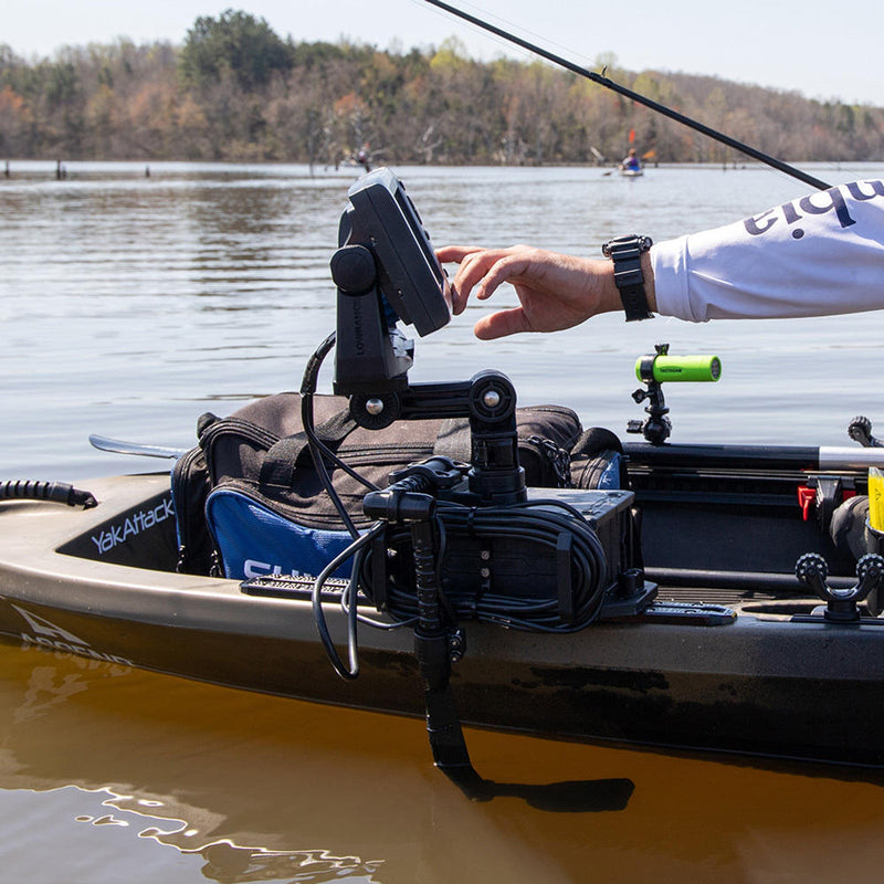 Load image into Gallery viewer, Rectangular Fish Finder Mount with Track Mounted LockNLoad Mounting System YakAttack
